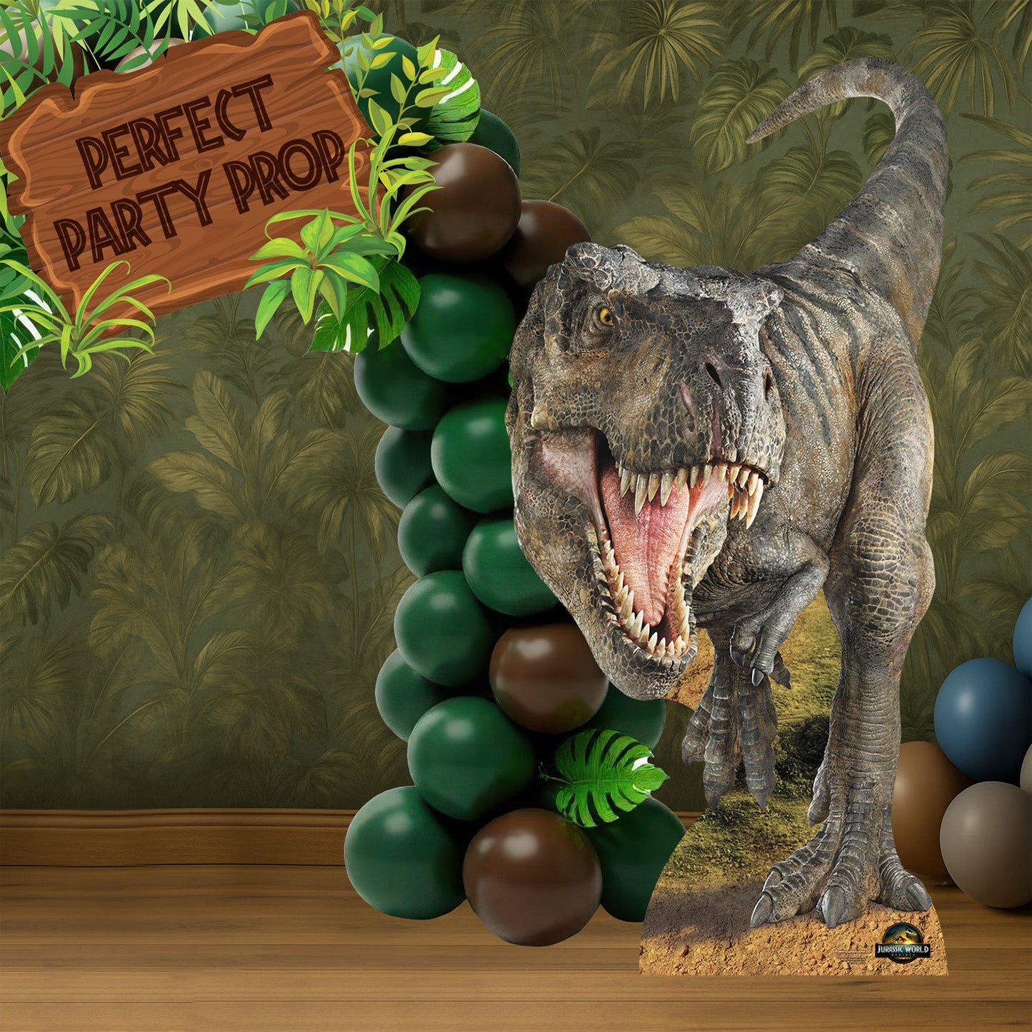 T Rex Cut Out Jurassic World Rebirth Cardboard Dinosaur Height 185cm