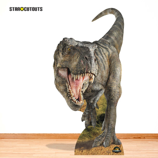 T Rex Cut Out Jurassic World Rebirth Cardboard Dinosaur Height 185cm