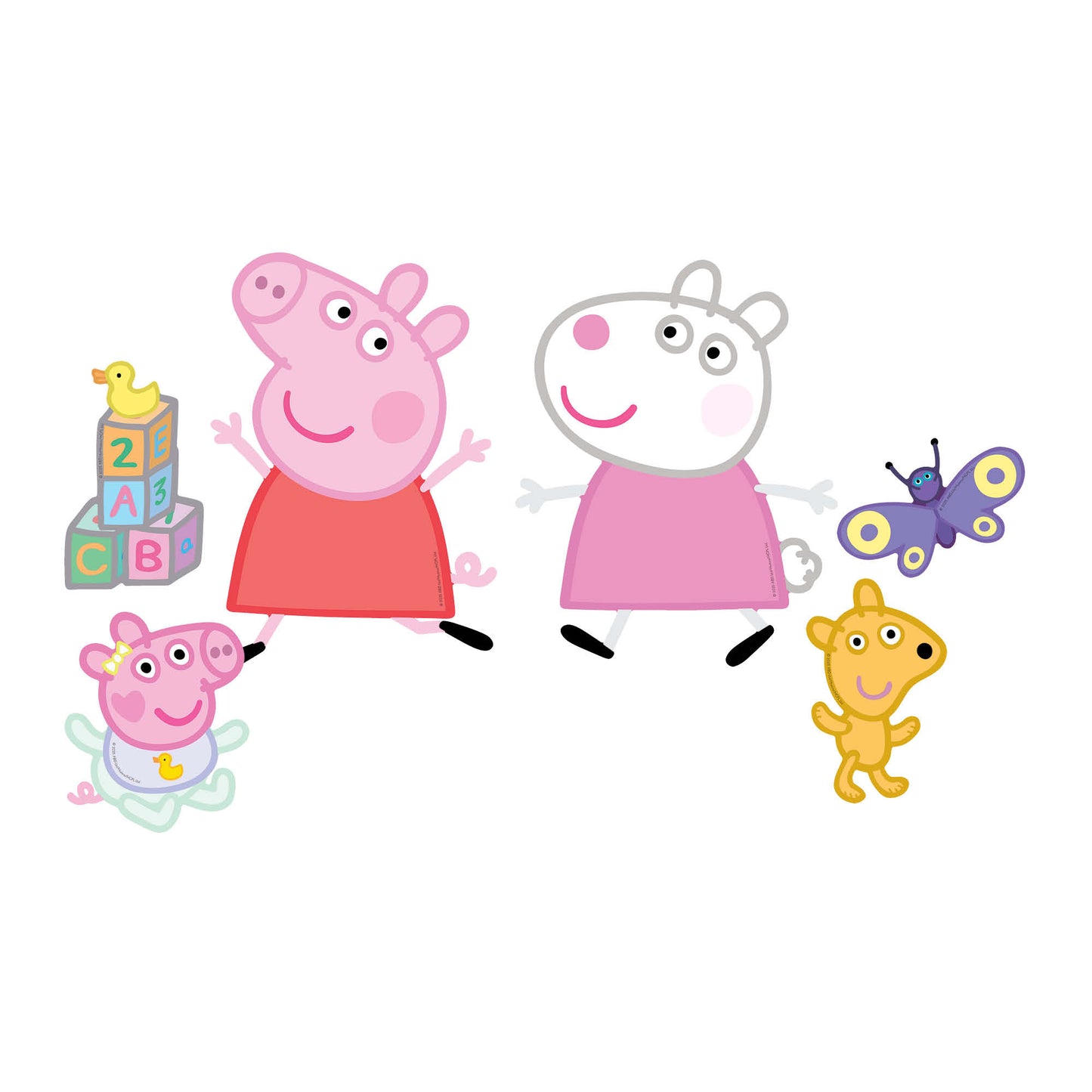 Peppa Pig Party Wall Decor Cardboard Cutouts Height 44cm