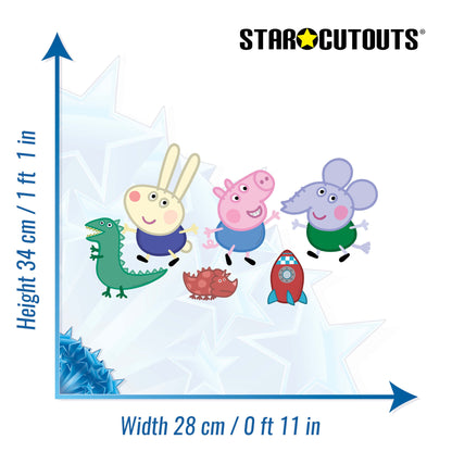 George Pig, Edward Elephant & Richard Rabbit Decoration Pack Height 34cm