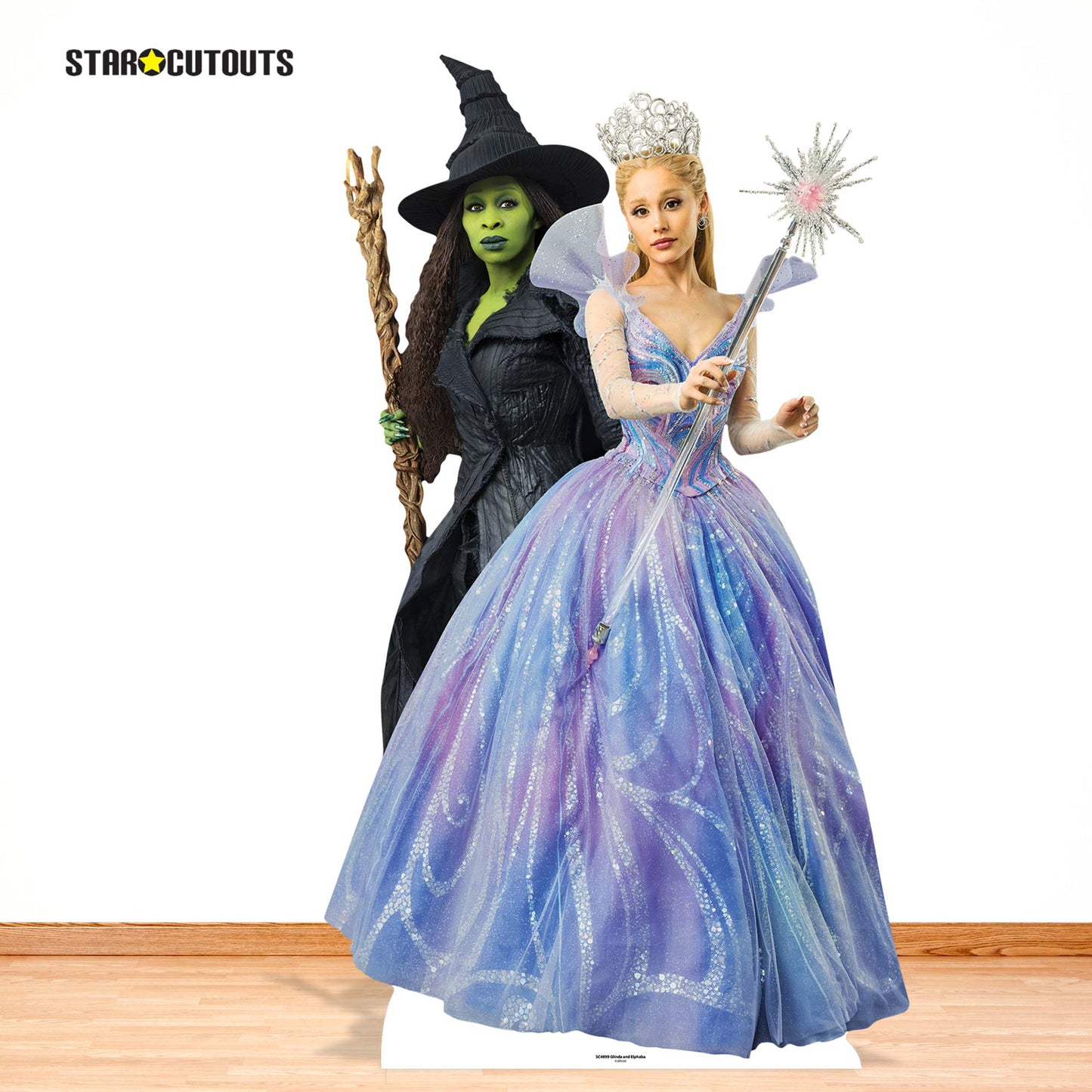 Wicked Glinda & Elphaba Double Cardboard Cut Out Height 159cm - Party Save Smile