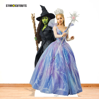 Wicked Glinda & Elphaba Double Cardboard Cut Out Height 159cm - Party Save Smile