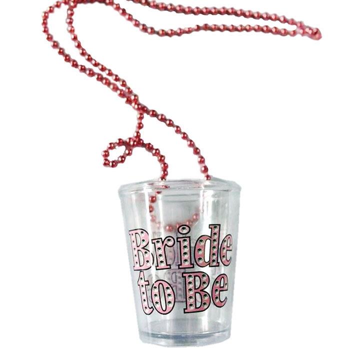 Bride to Be Hen Party Shot Glass with Necklace | Party Save Smile