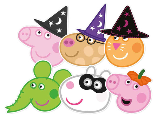Peppa and Friends Halloween Party Pack Face Masks (6 Pack)
