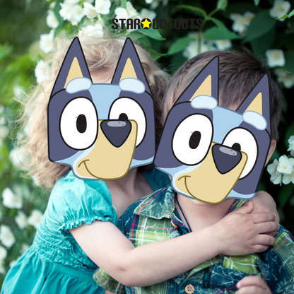 Bluey Party Cardboard Face Masks (6 Pack)