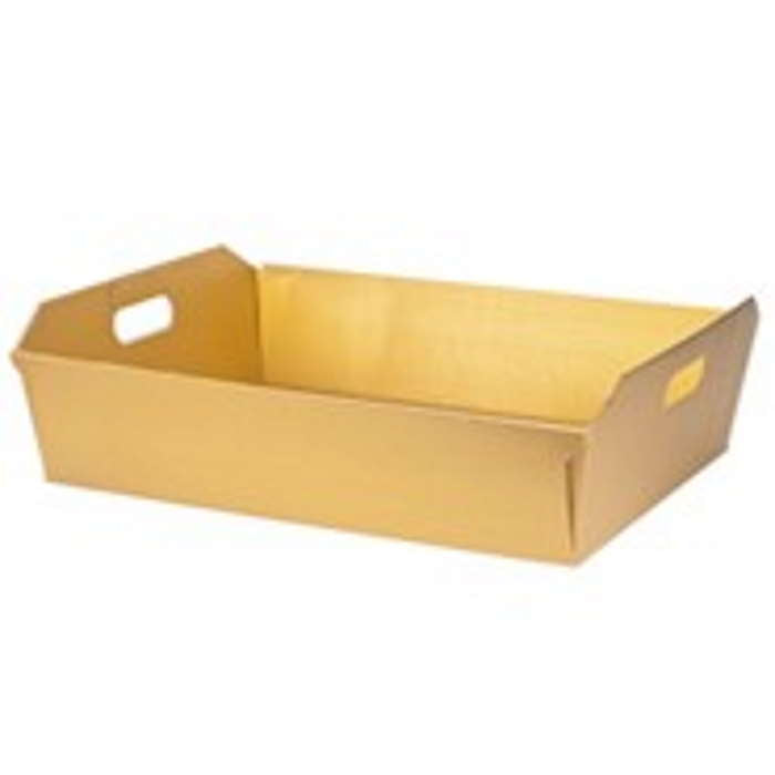 Gold Hamper Tray 310 x 220 x 90mm | Party Save Smile