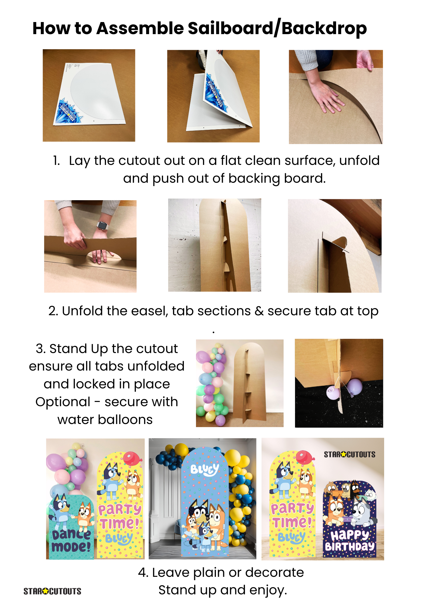 Bluey Cardboard Cutouts with Bingo Balloon Height 185cm