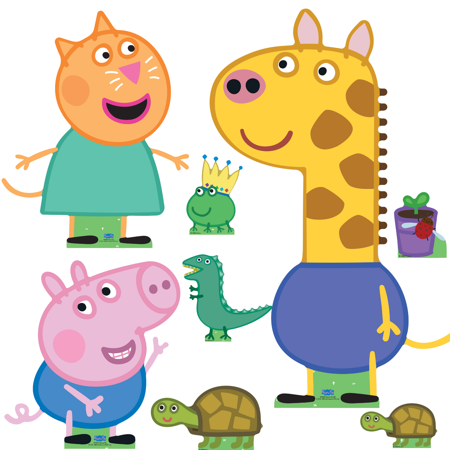 Peppa Pig Cardboard Cutouts Gerald, George and Candy Multi Pack Height 86cm - Party Save Smile