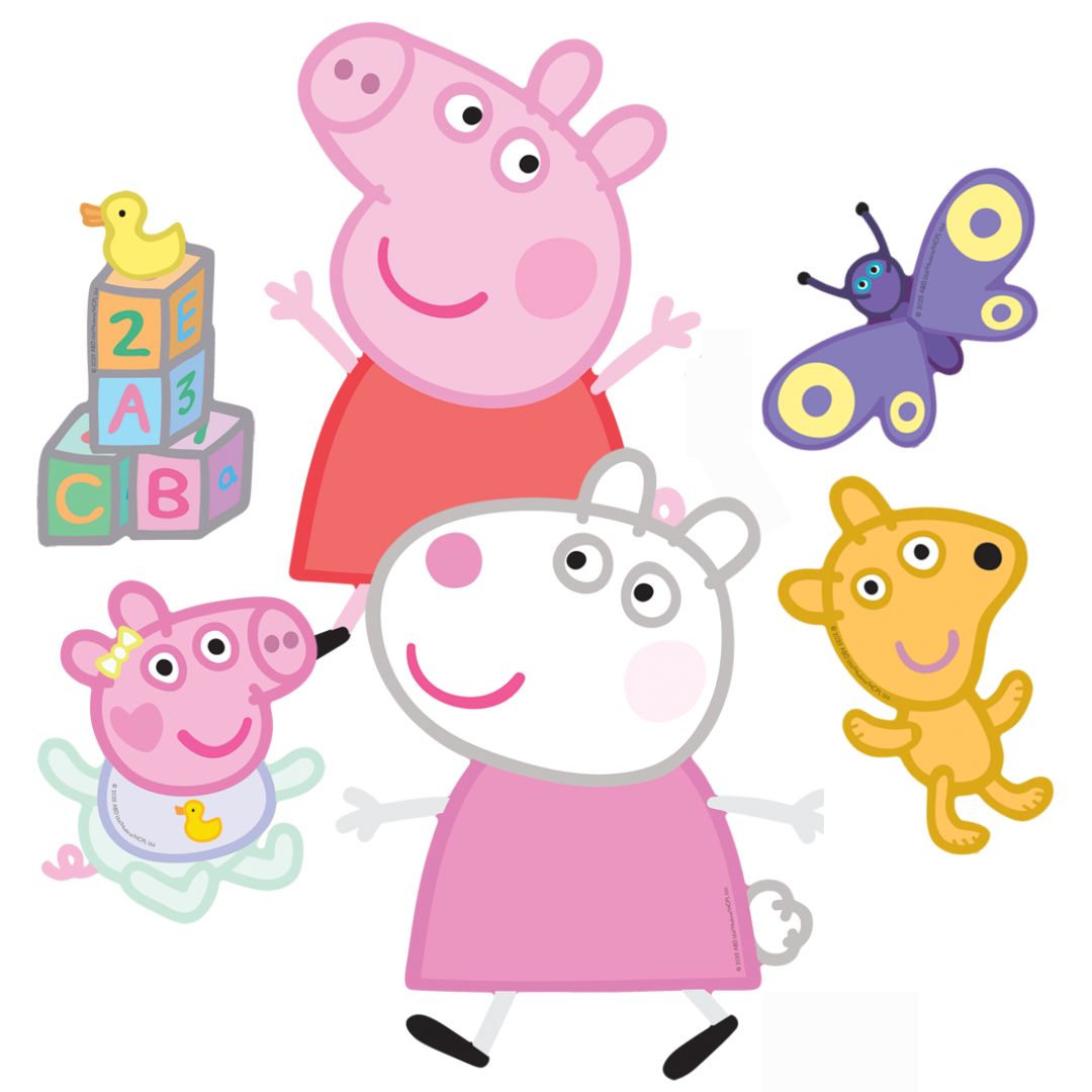 Peppa Pig Party Wall Decor Cardboard Cutouts Height 44cm