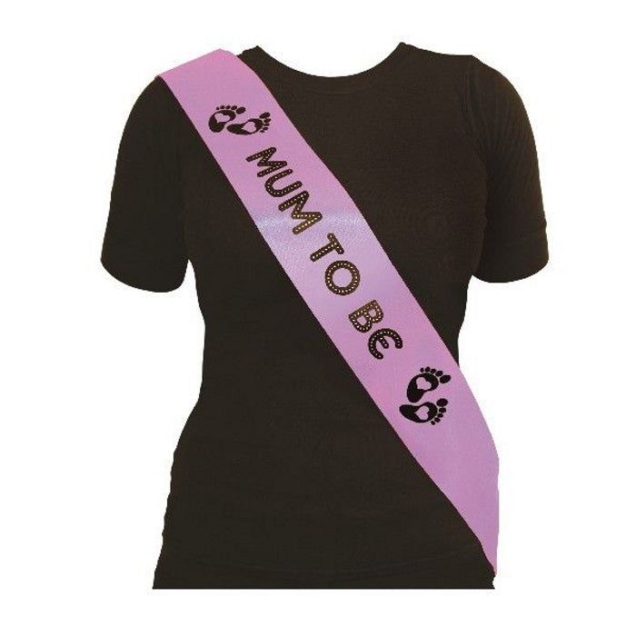 Mum to Be Sash Purple: Baby Shower Sash | Party Save Smile