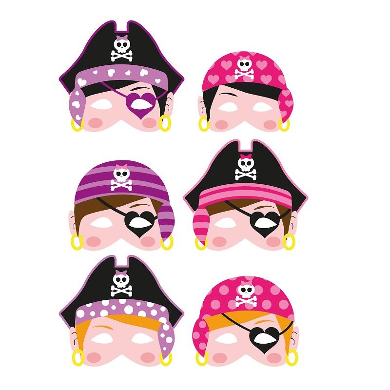 Girls Pirate Party Favour Face Masks | Party Save Smile