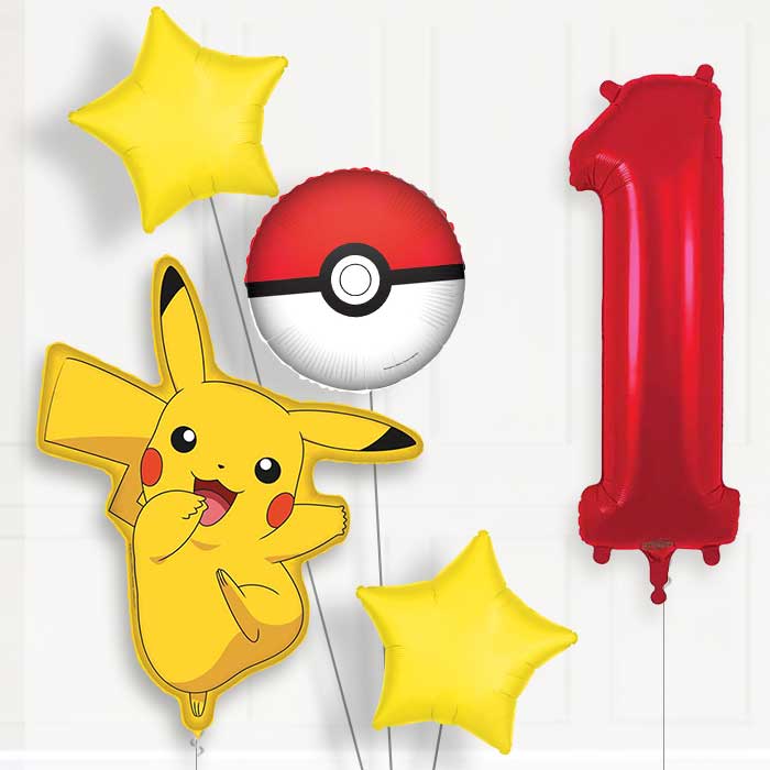 Pokemon Pikachu Birthday Balloon Package Choose Age