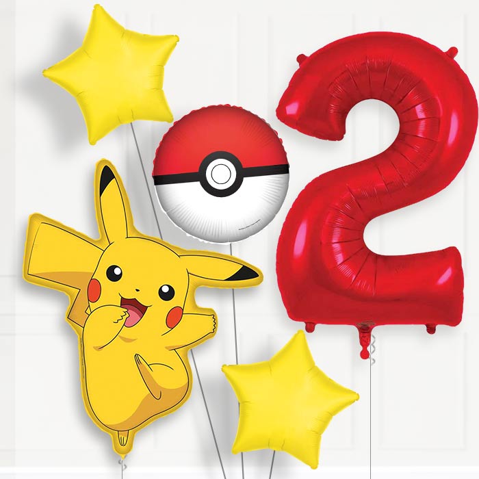Pokemon Pikachu Birthday Balloon Package Choose Age