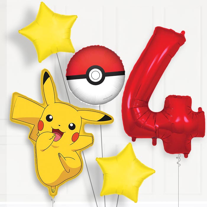 Pokemon Pikachu Birthday Balloon Package Choose Age