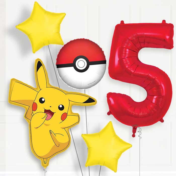 Pokemon Pikachu Birthday Balloon Package Choose Age