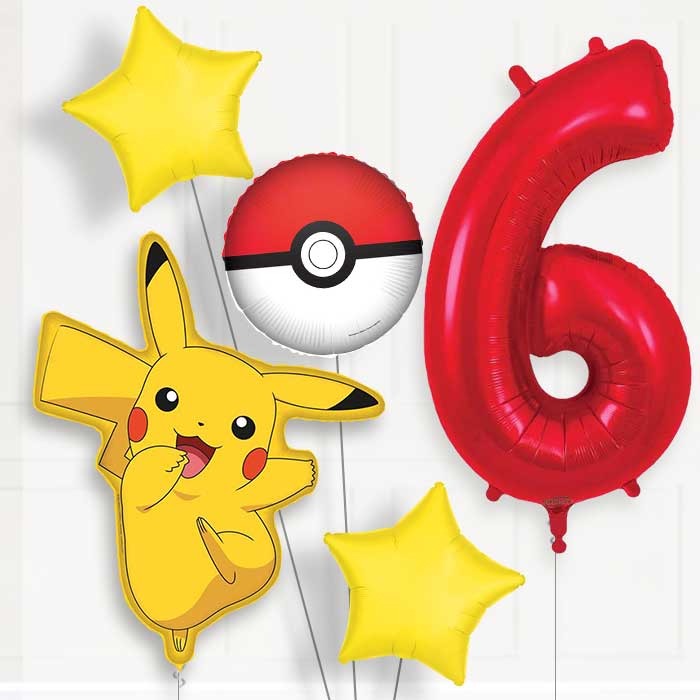 Pokemon Pikachu Birthday Balloon Package Choose Age