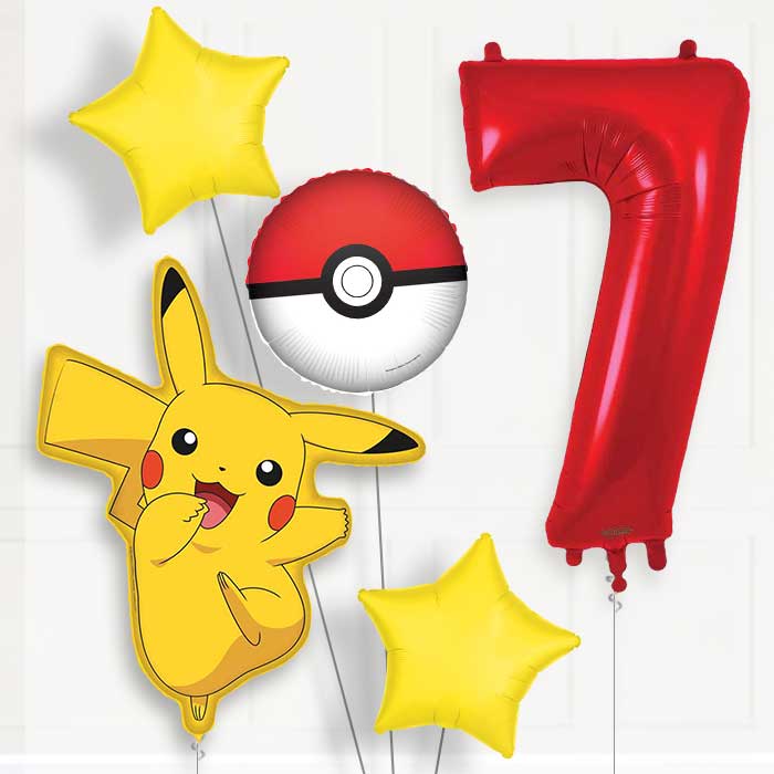 Pokemon Pikachu Birthday Balloon Package Choose Age