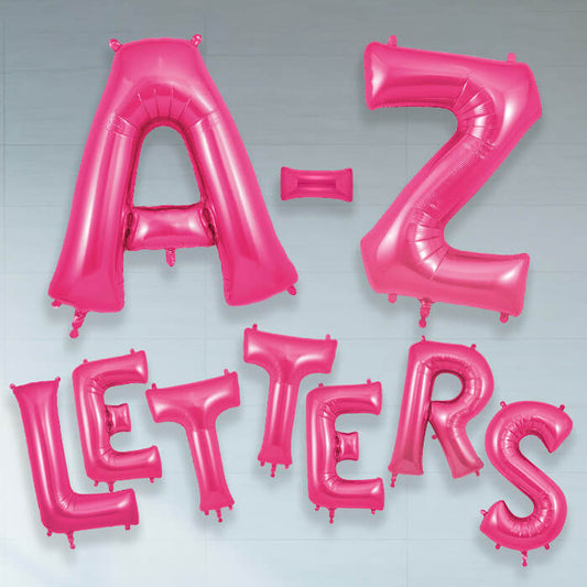 Pink Letter A-Z Balloons 34 inch | Party Save Smile