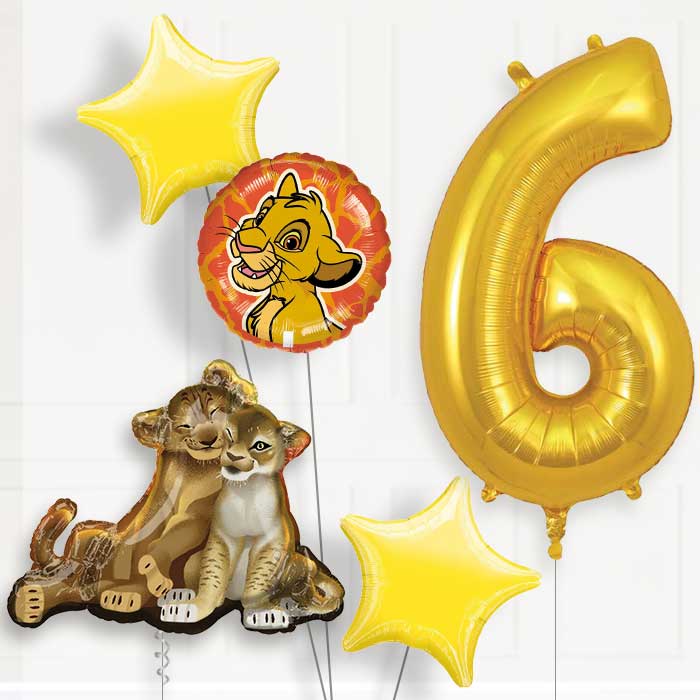 The Lion King Birthday Balloon Package Choose Age - 6th Birthday Balloon Package | Party Save Smile
