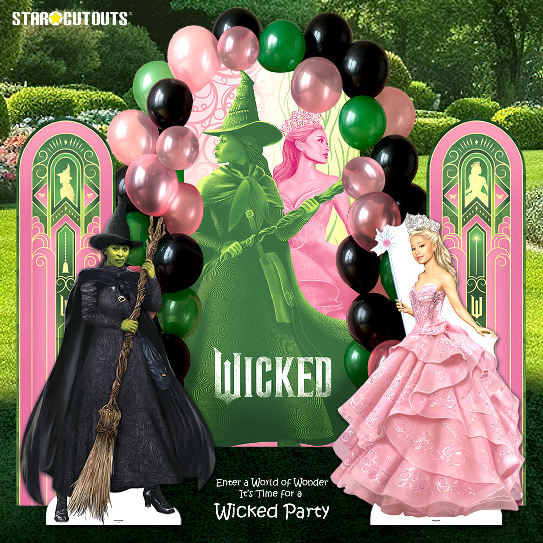 Wicked Move Cardboard Cutout Glinda and Elphaba Logo Height 185cm