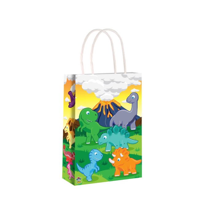 Dinosaur Paper Party Bags with Handles | Party Save Smile