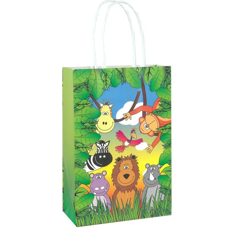 Jungle Party Bags Paper with Handles | Party Save Smile