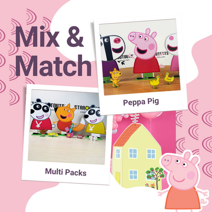 Peppa Pig Cardboard Cutouts Gerald, George and Candy Multi Pack Height 86cm - Party Save Smile