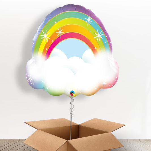 Rainbow Cloud Giant Shaped Balloon in a Box Gift