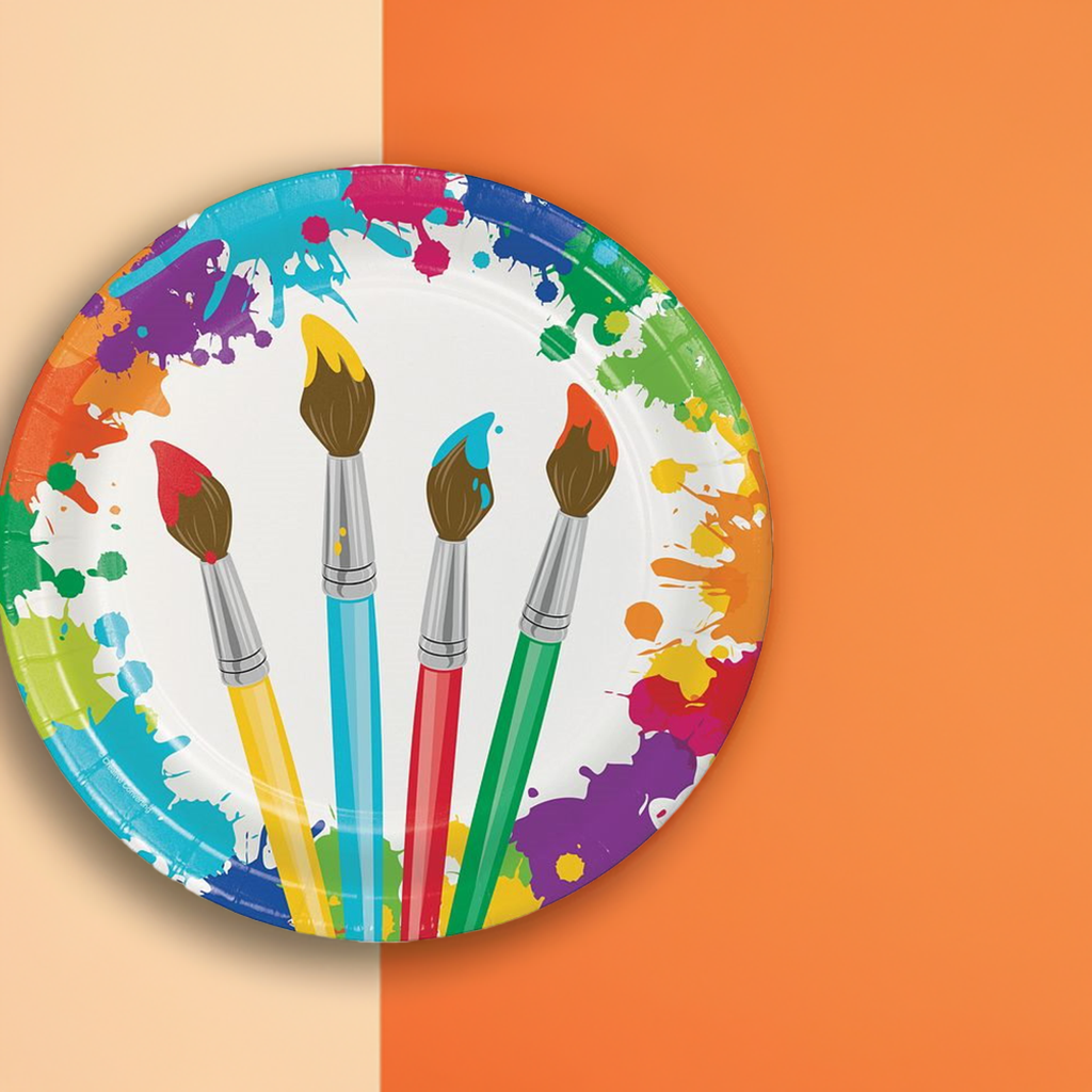 Art Arty Paint Party Plates 23cm Pack of 8