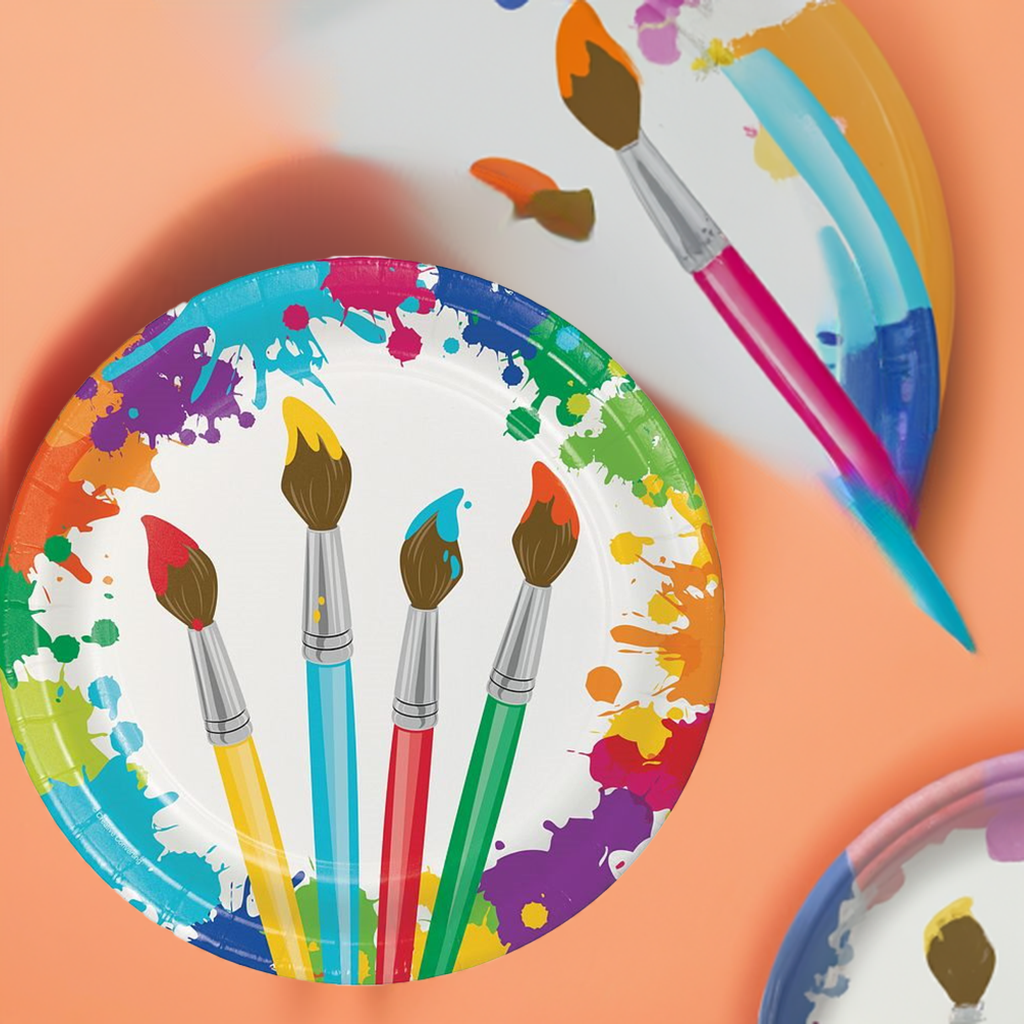 Art Arty Paint Party Plates 23cm Pack of 8
