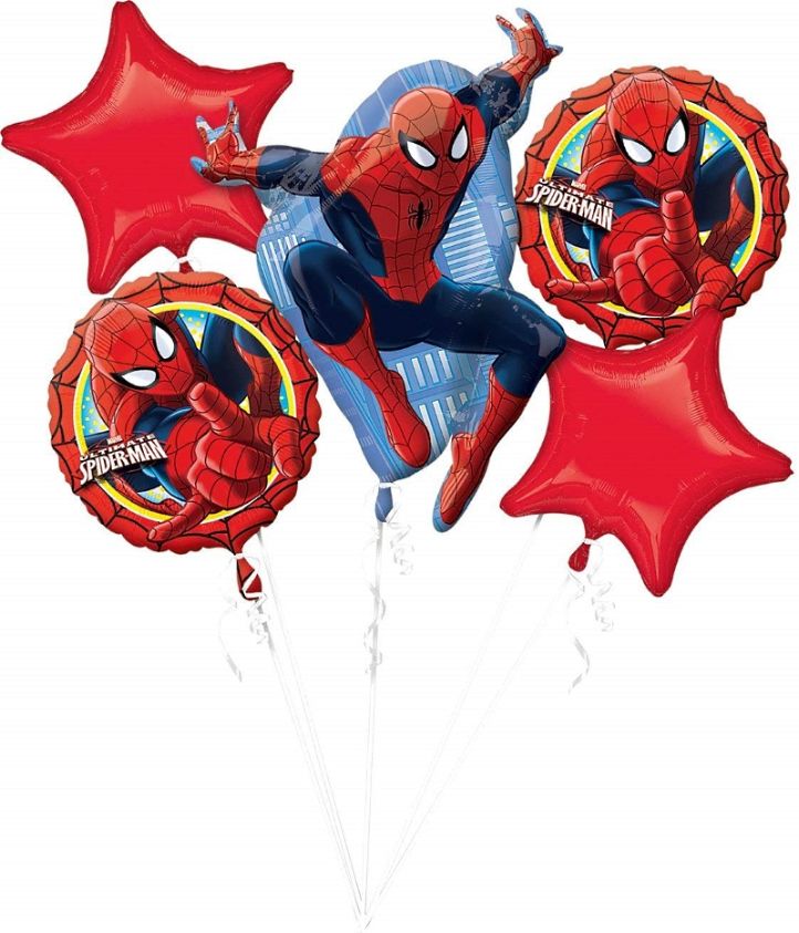 Ultimate Spiderman Party Foil | Helium Balloon Cluster | Bouquet ...