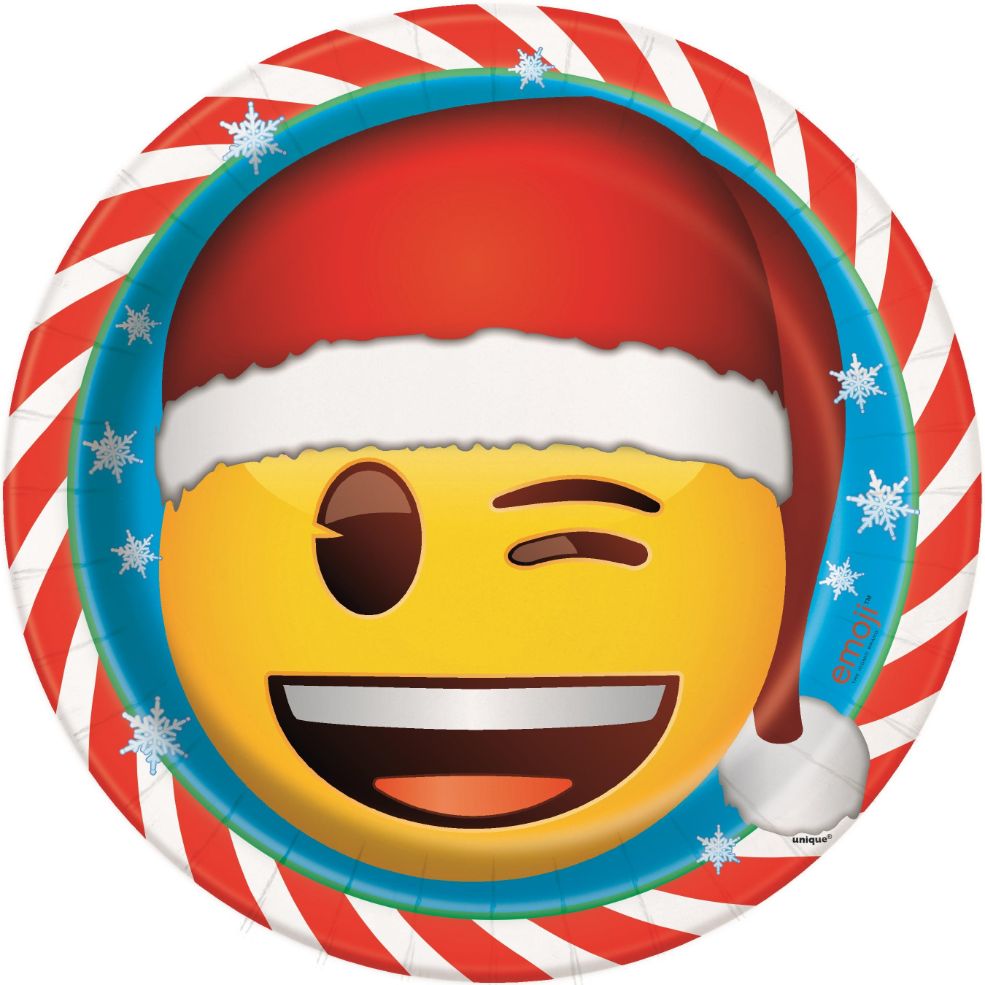 Emoji Icon Xmas Christmas Party Plates Buy Online