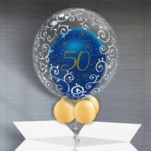 50th Birthday Helium Balloons Delivered