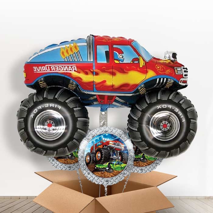 Monster Truck Giant Balloon in a Box Gift - Click Save Smile