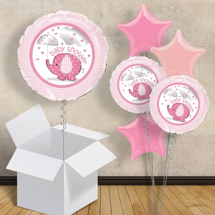 Pink Elephant | Baby Shower 18" Balloon in a Box - Buy Online