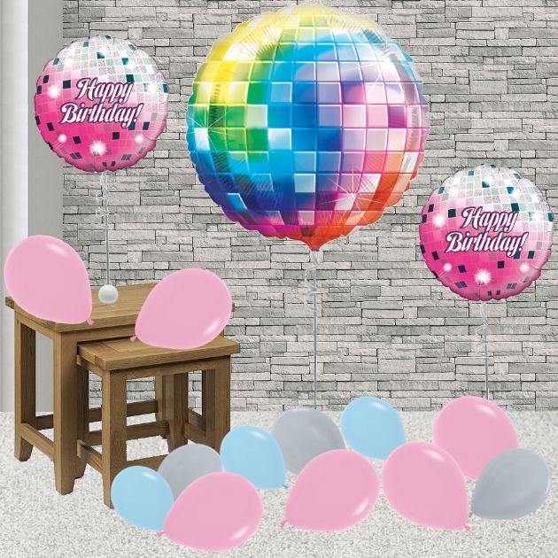 Inflated Disco Ball Helium Balloon Package in a Box - Buy Online