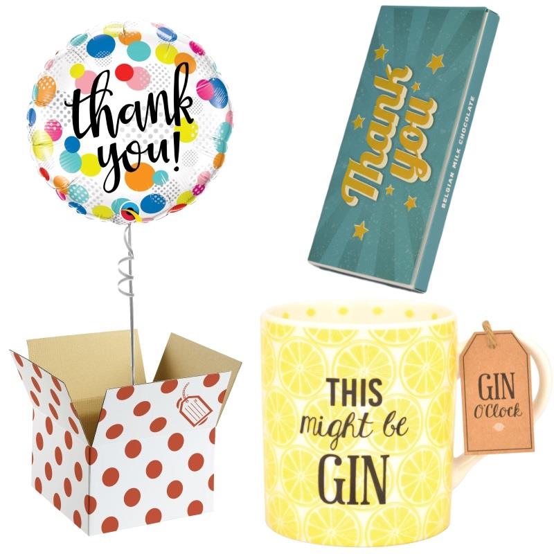 Download Thank You Balloon, Gin to my Tonic Mug and Chocolate Gift ...