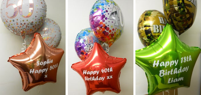 Personalised Foil balloon bouquets