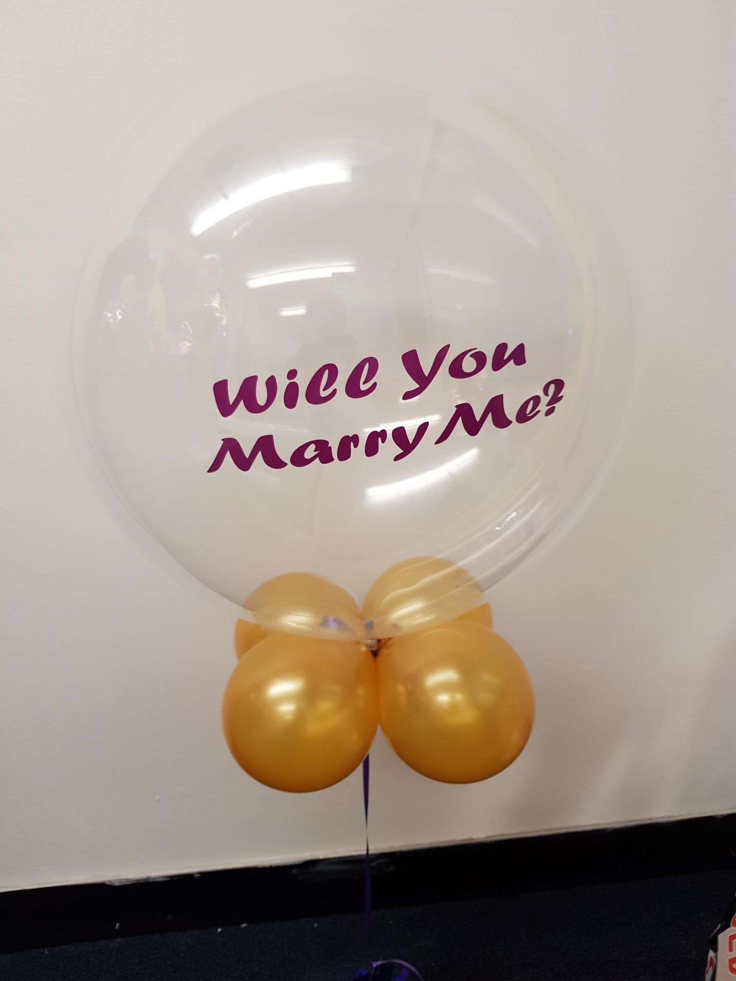 Personalised 'Will You Be My' Proposal Bubble Balloon